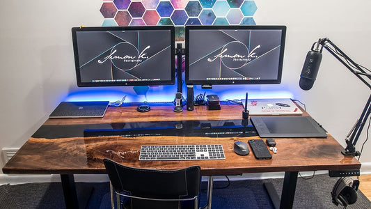 The Sit-Stand Computer Epoxy Desk!