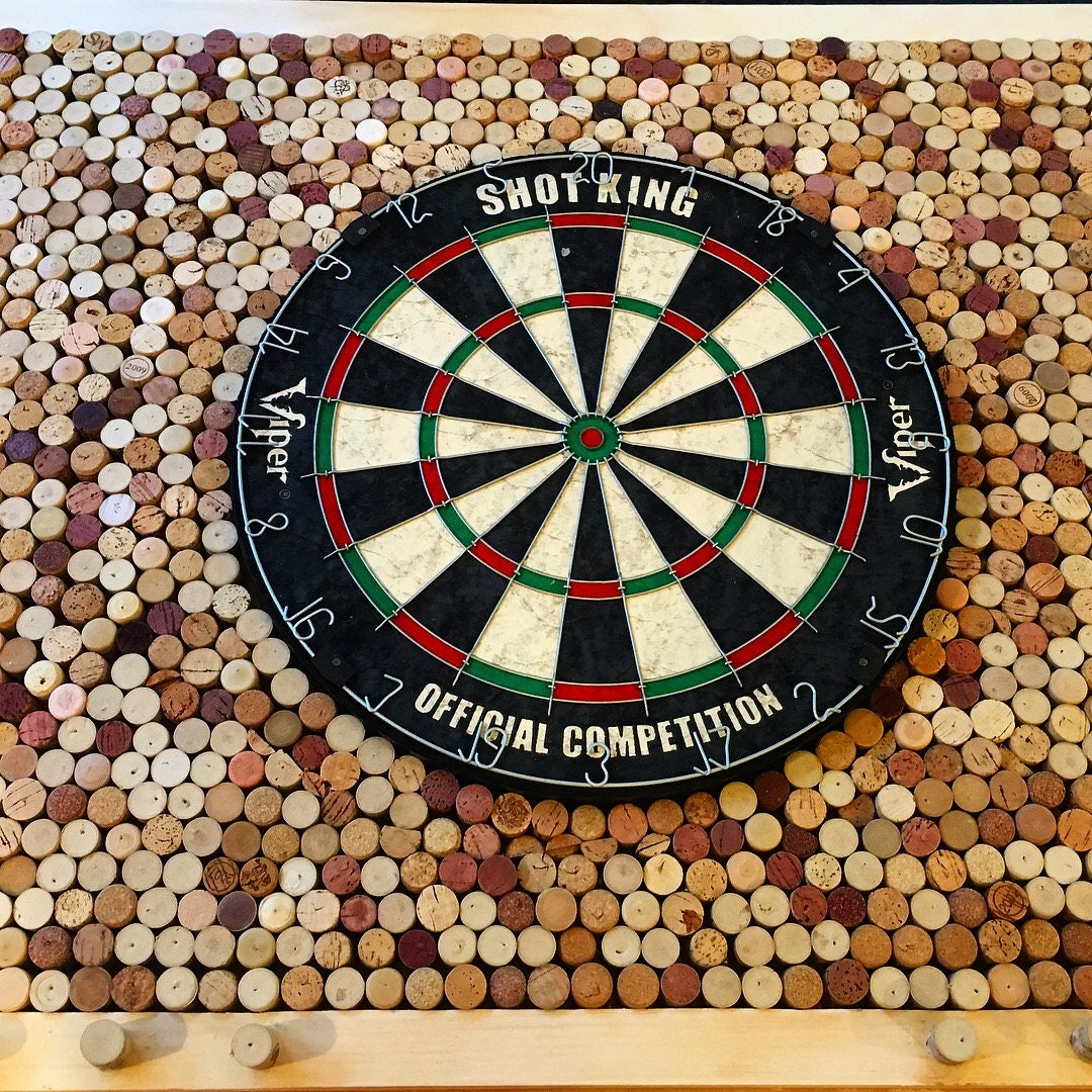 Handmade Cork Dart Board!! 48" x 42" ! Dart Board and Darts Optional