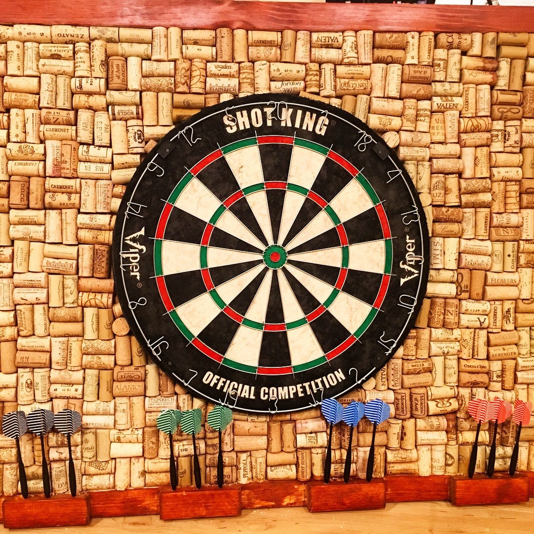 Handmade Cork Dart Board!! 48" x 42" ! Dart Board and Darts Optional