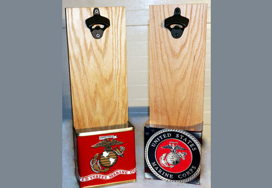 Wall Mounted Bottle Openers with License Plate Catches!