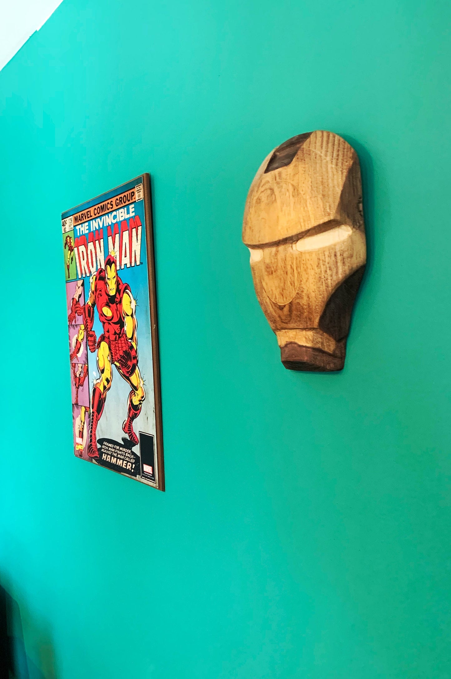 Superhero Wall Decor - High End, All Wood Helmet Model