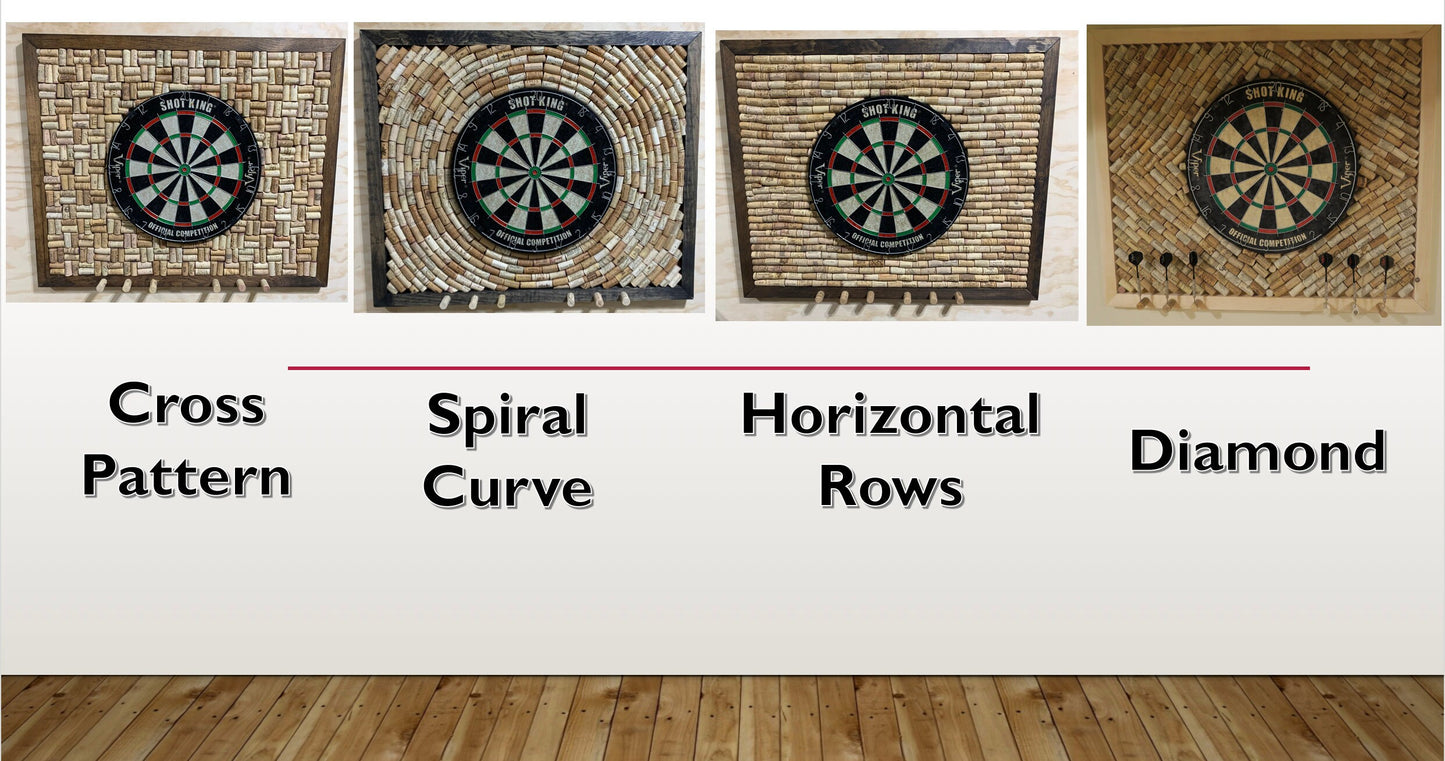 Cork Dart Board Backer!! Choose any custom design! Includes Dart Board and Darts