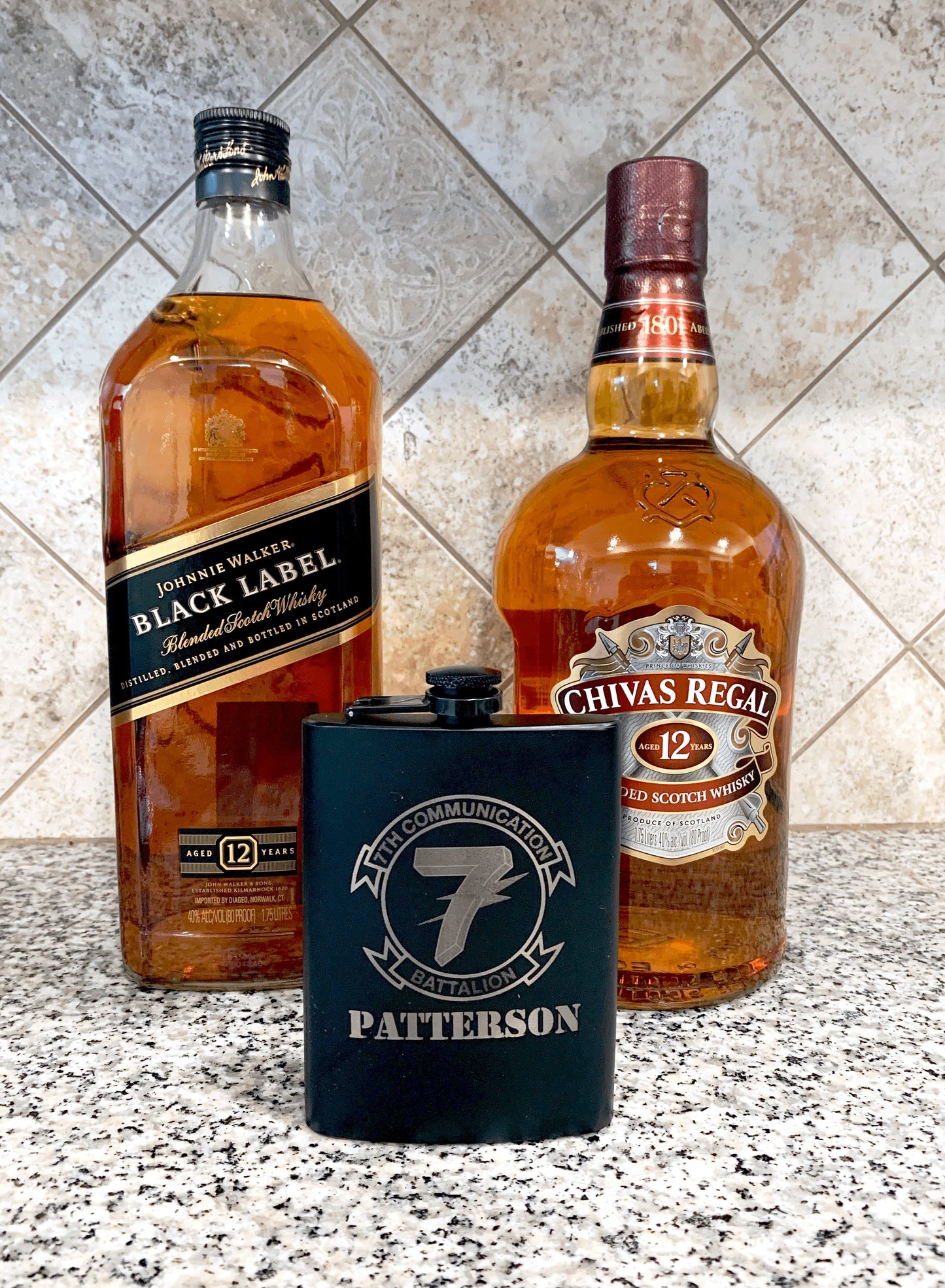 Personalized Laser Engraved Flasks, Custom Black Flasks, Groomsman Flask, Best Man Flask, Wedding Party Flask, Bridal Party Flask