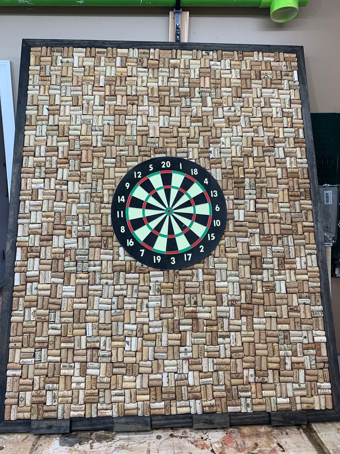 Handmade Cork Dart Board!! 48" x 42" ! Dart Board and Darts Optional