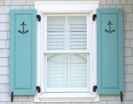 Exterior Seahorse Shutter made of Pine perfect for your Cabin, cottage, or beach house deco