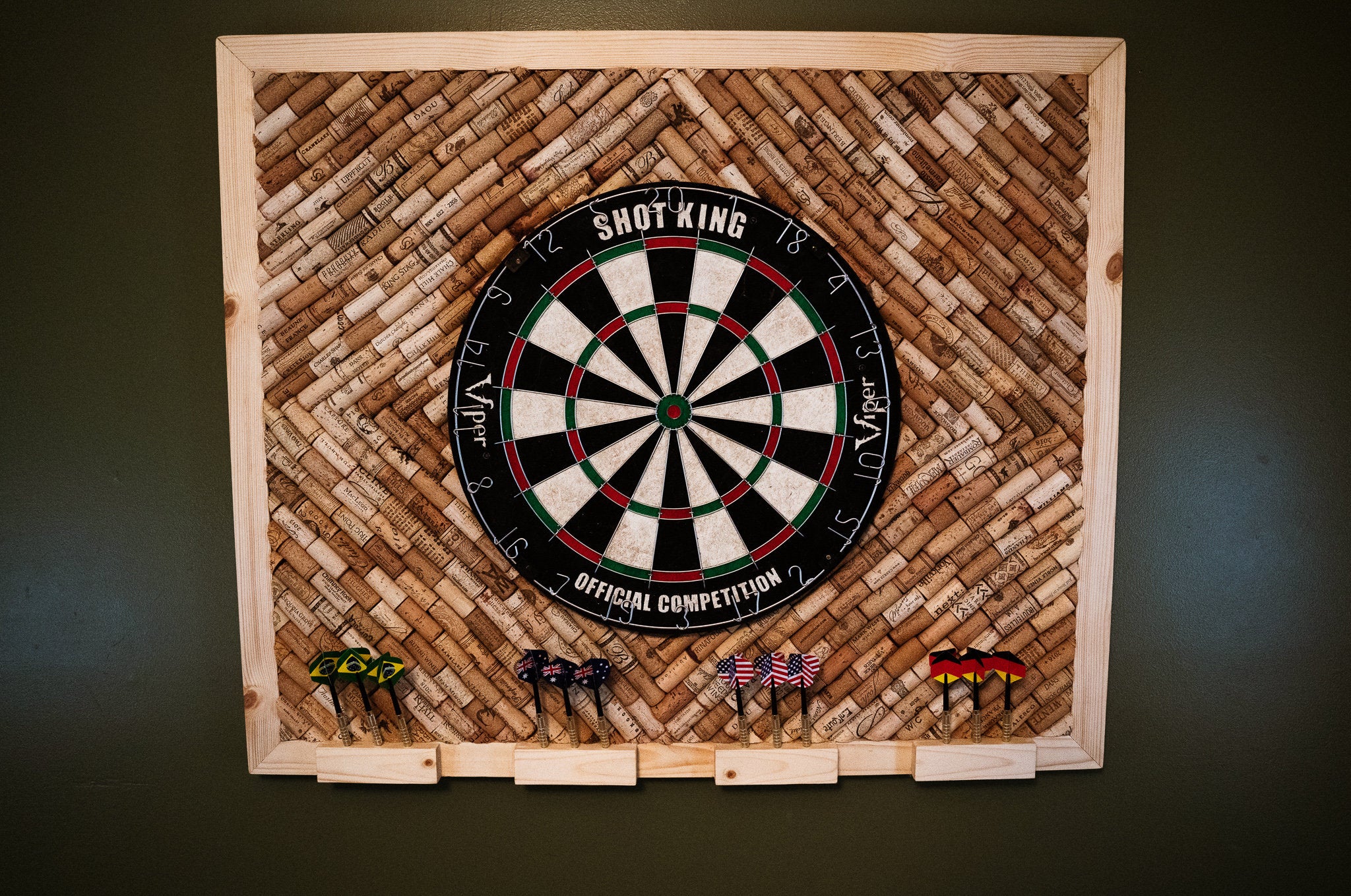 Cork dart board best sale set