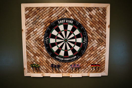 Cork Dart Board Backer!! Choose any custom design! Includes Dart Board and Darts