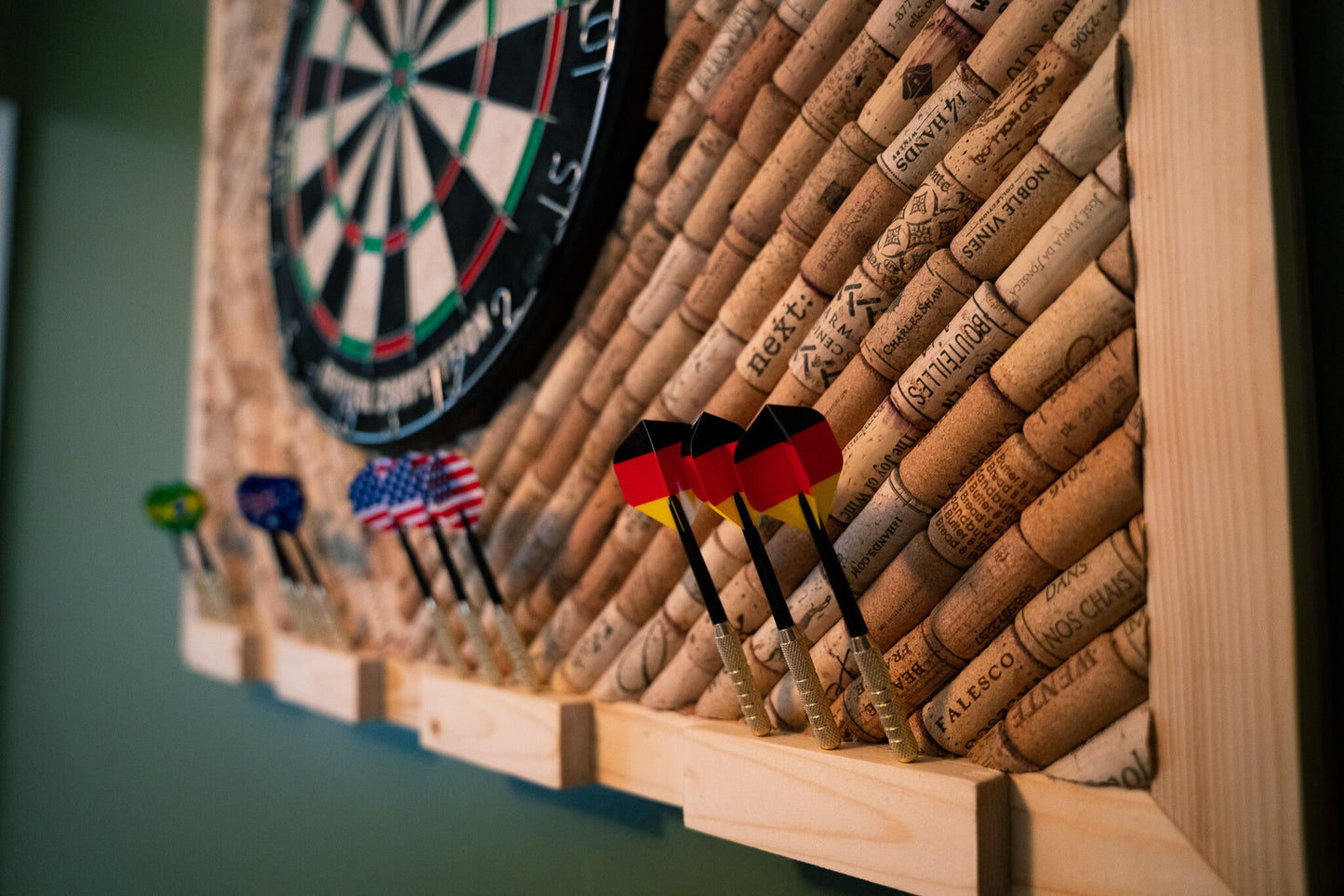 Cork Dart Board Backer!! Choose any custom design! Includes Dart Board and Darts