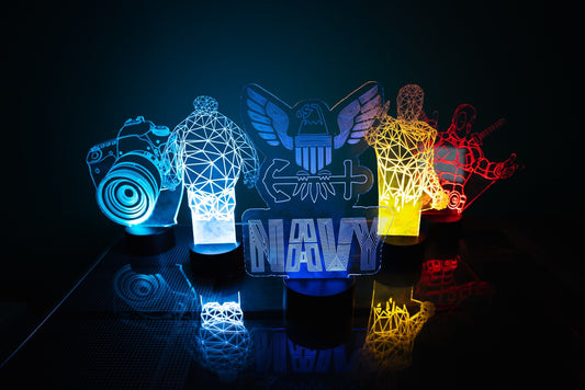 3D Night Light with Color Changing Base (16 Colors)! Over 180 Designs and Custom Designs Available!